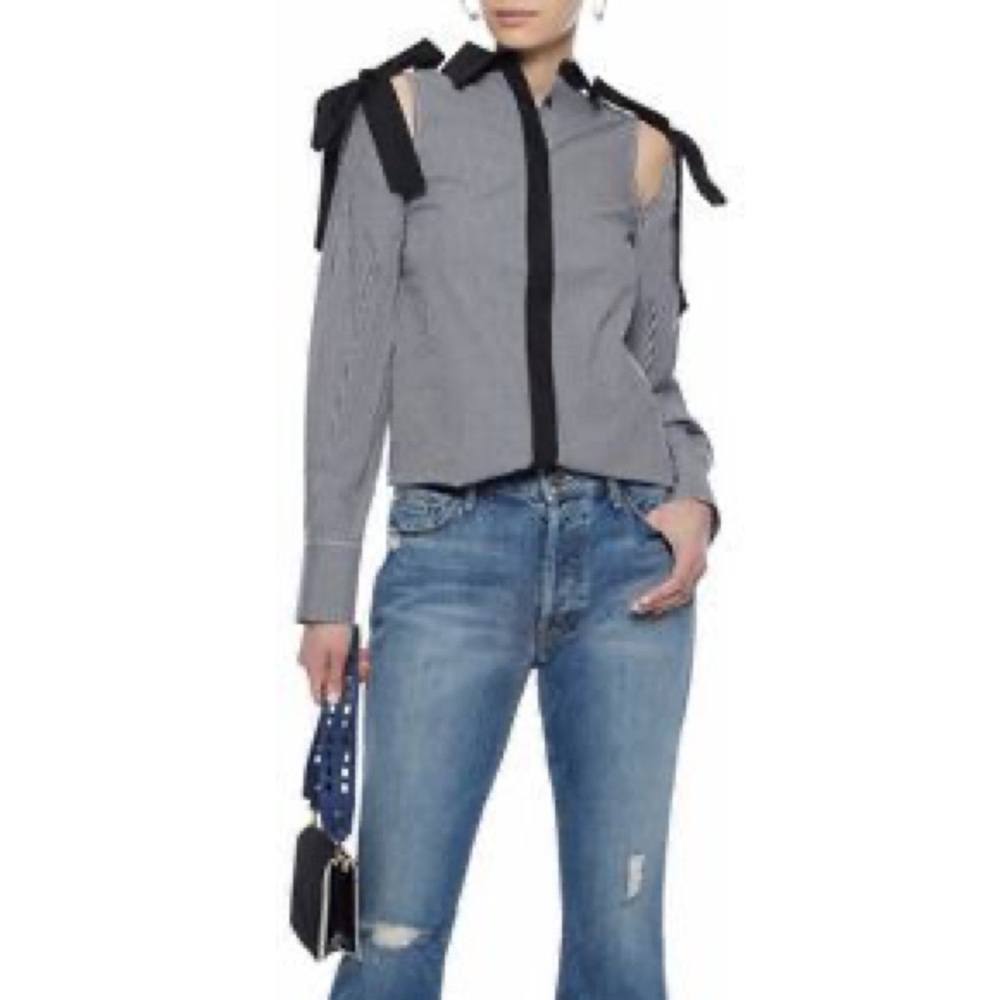 Rebecca Vallance Cold Shoulder Gingham Shirt